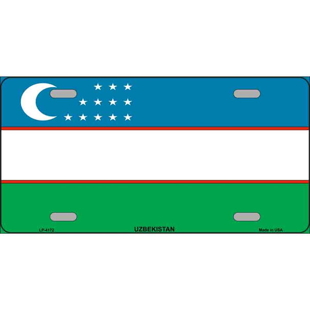 Uzbe Kistan Flag Wholesale Metal Novelty License Plate