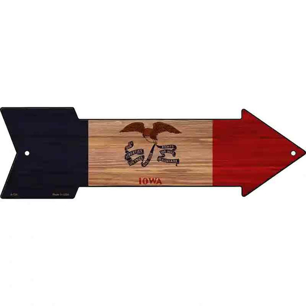 Iowa State Flag Wholesale Novelty Arrow Sign