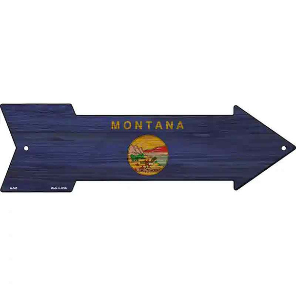 Montana State Flag Wholesale Novelty Arrow Sign