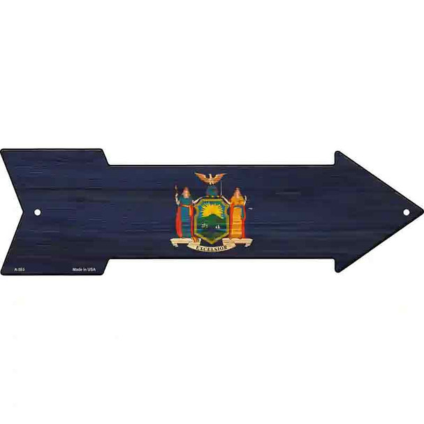 New York State Flag Wholesale Novelty Arrow Sign