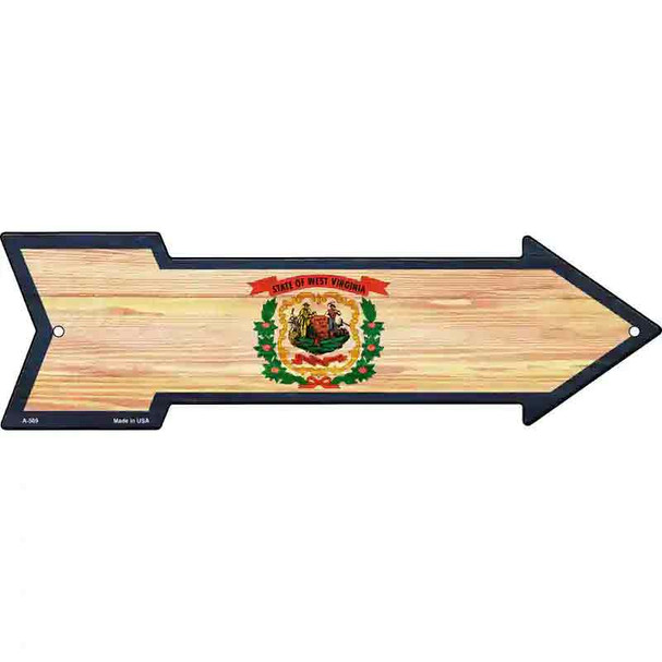 West Virginia State Flag Wholesale Novelty Arrow Sign