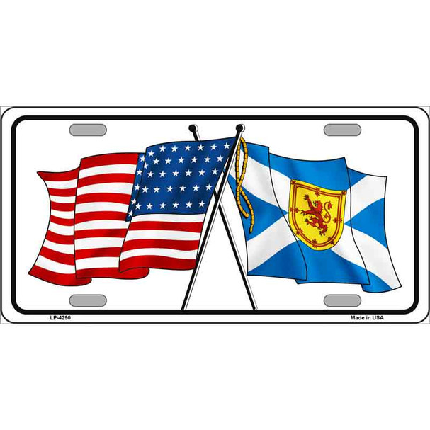 United States Scotland Crossed Flags Wholesale Metal Novelty License Plate Sign