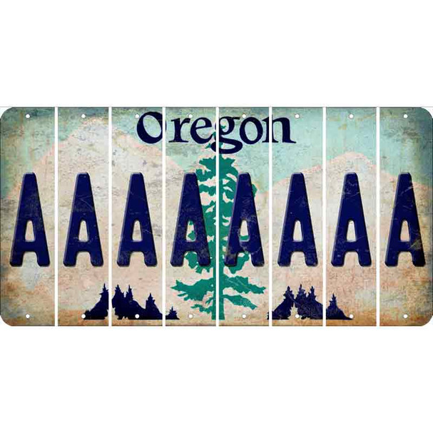 Oregon Cut License Plate Strips (Set of 8)