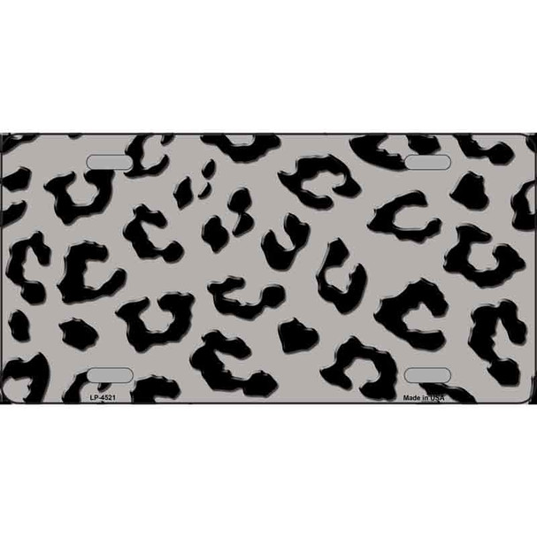 Grey Black Cheetah Wholesale Metal Novelty License Plate