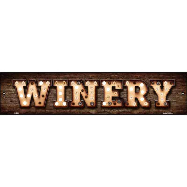 Winery Bulb Lettering Wholesale Novelty Metal Street Sign