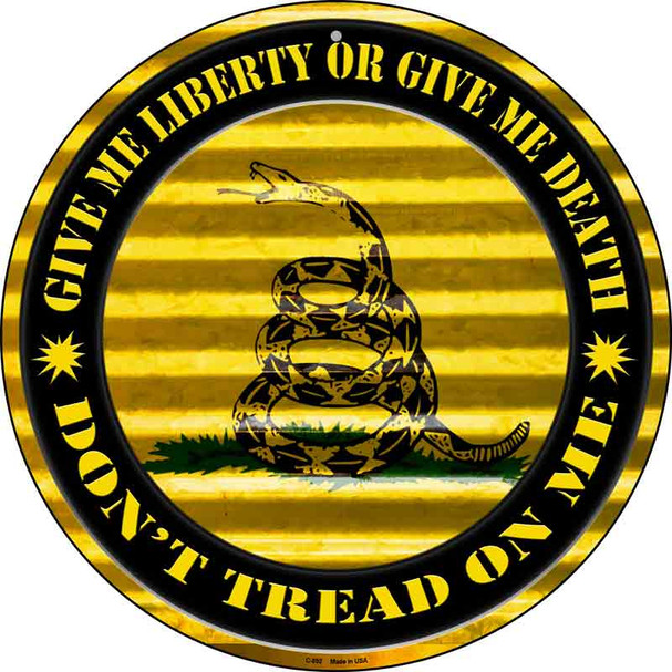 Don't Tread On Me Wholesale Novelty Circular Sign C-892