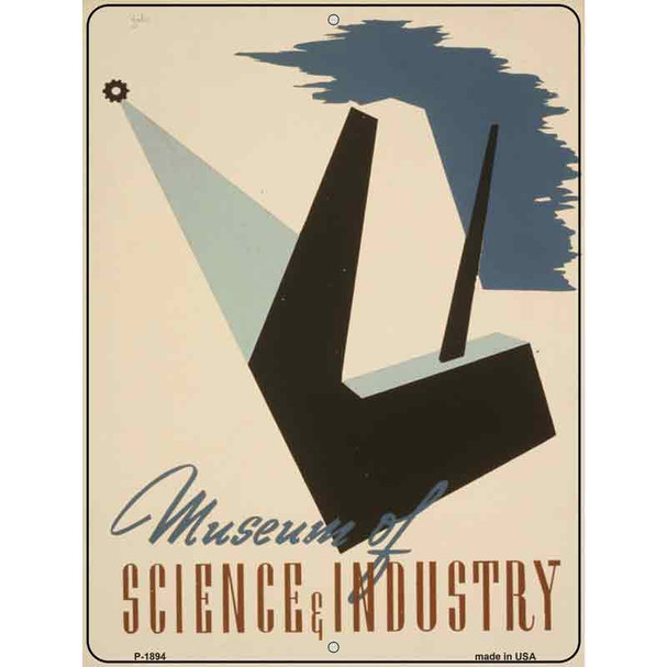 Museum of Science Vintage Poster Wholesale Parking Sign