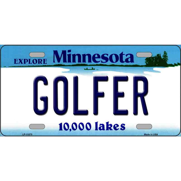 Golfer Minnesota State Novelty Wholesale License Plate