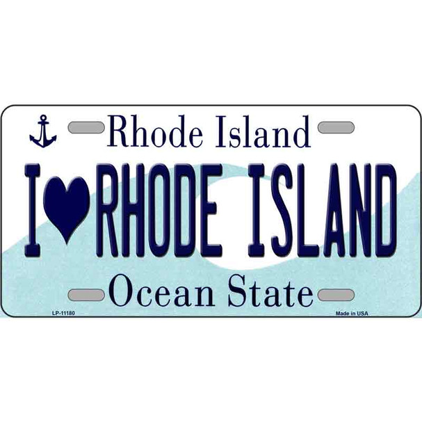 I Love Rhode Island State License Plate Novelty Wholesale License Plate