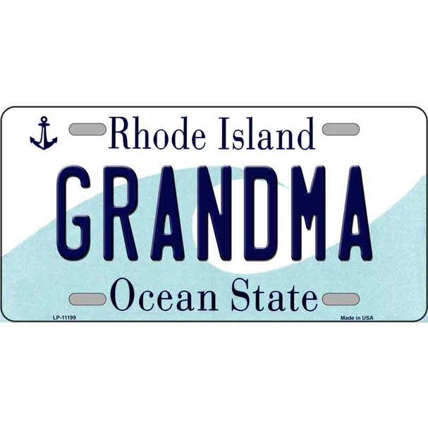 Grandma Rhode Island State License Plate Novelty Wholesale License Plate