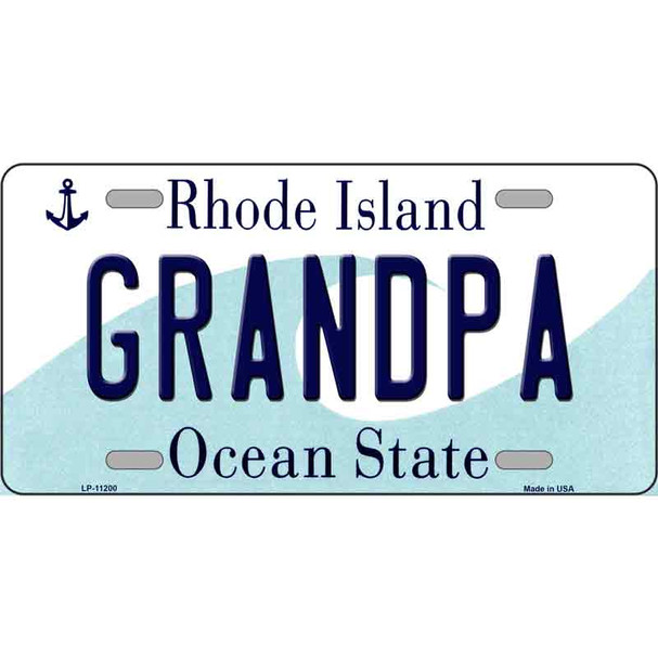 Grandpa Rhode Island State License Plate Novelty Wholesale License Plate