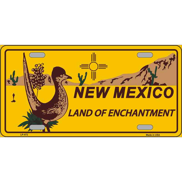 Roadrunner New Mexico Novelty Wholesale Metal License Plate