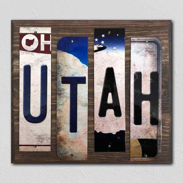 Utah Wholesale Novelty License Plate Strips Wood Sign