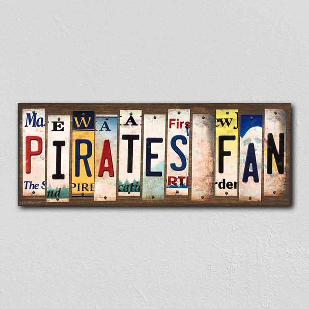 Pirates Fan Wholesale Novelty License Plate Strips Wood Sign WS-412