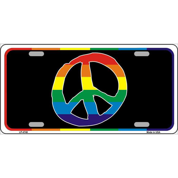 Peace Sign Wholesale Metal Novelty License Plate