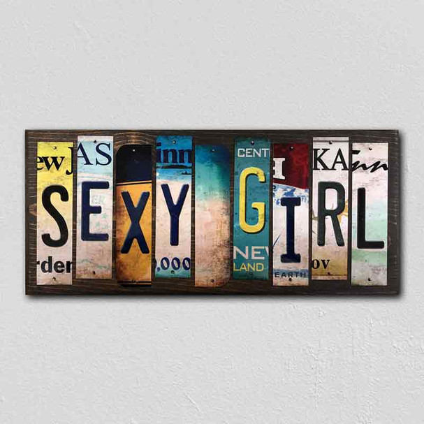 Sexy Girl Wholesale Novelty License Plate Strips Wood Sign WS-467