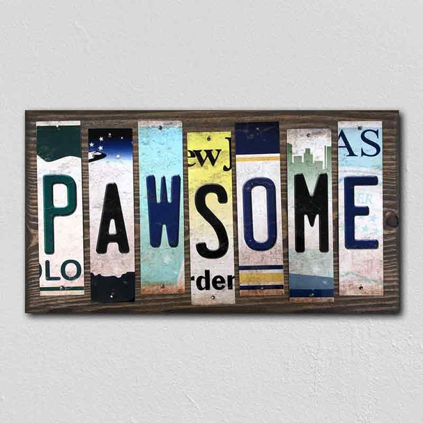 Pawsome Wholesale Novelty License Plate Strips Wood Sign WS-474