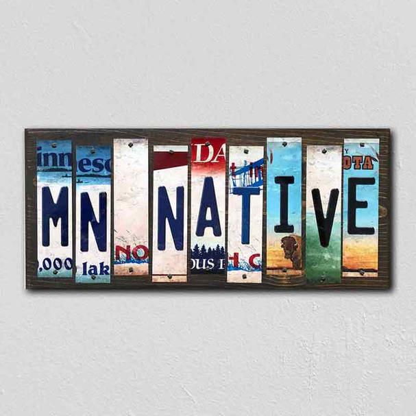 MN Native Wholesale Novelty License Plate Strips Wood Sign