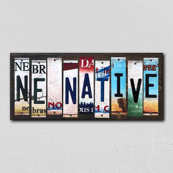 NE Native Wholesale Novelty License Plate Strips Wood Sign