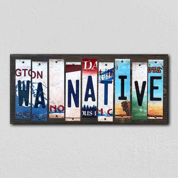 WA Native Wholesale Novelty License Plate Strips Wood Sign