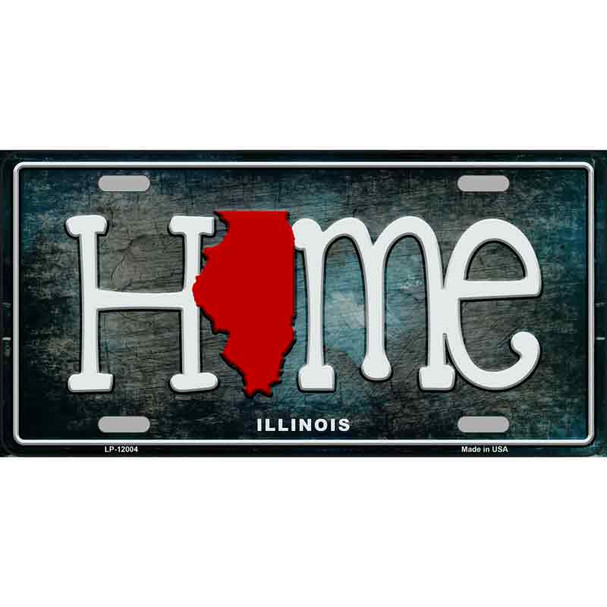 Illinois Home State Outline Wholesale Novelty License Plate