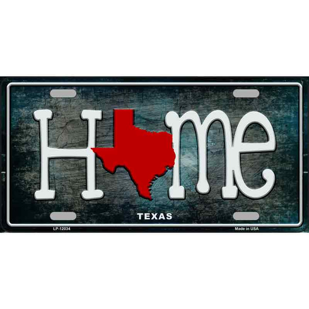 Texas Home State Outline Wholesale Novelty License Plate