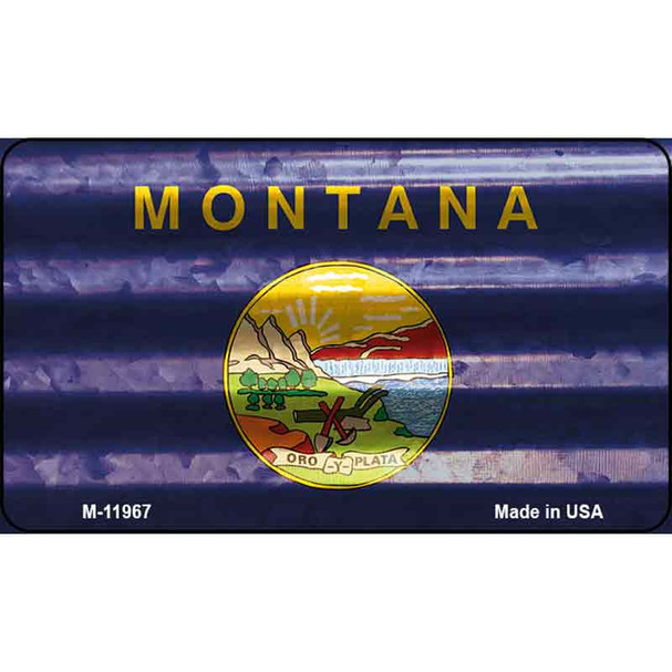 Montana Corrugated Flag Wholesale Novelty Magnet M-11967