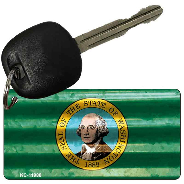 Washington Corrugated Flag Wholesale Novelty Key Chain