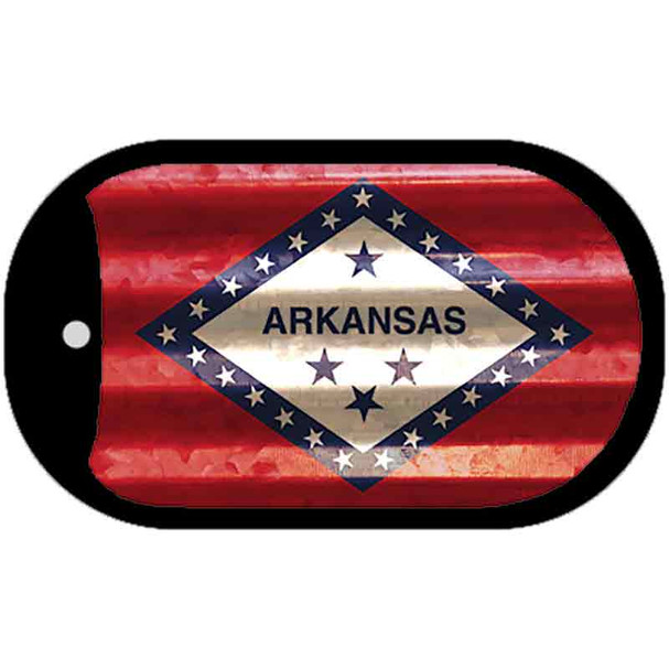 Arkansas Corrugated Flag Wholesale Novelty Dog Tag Necklace