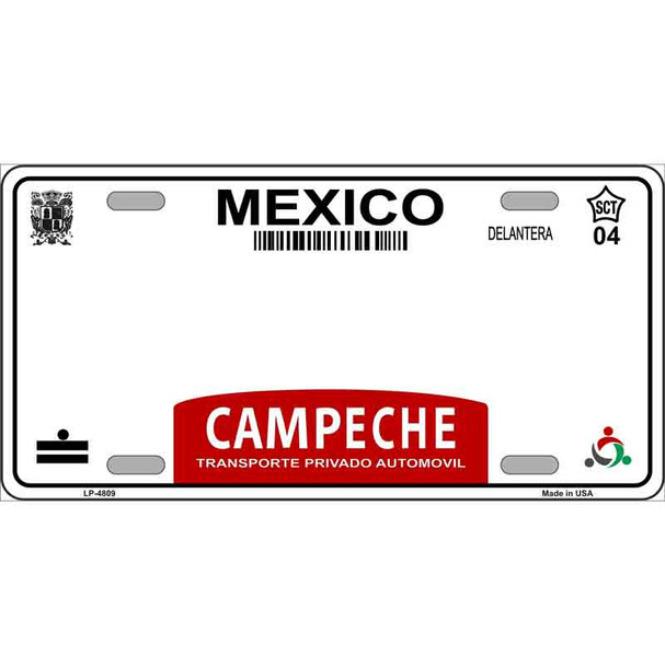 Campeche Mexico Novelty Wholesale Metal License Plate