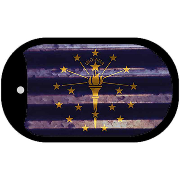 Indiana Corrugated Flag Wholesale Novelty Dog Tag Necklace