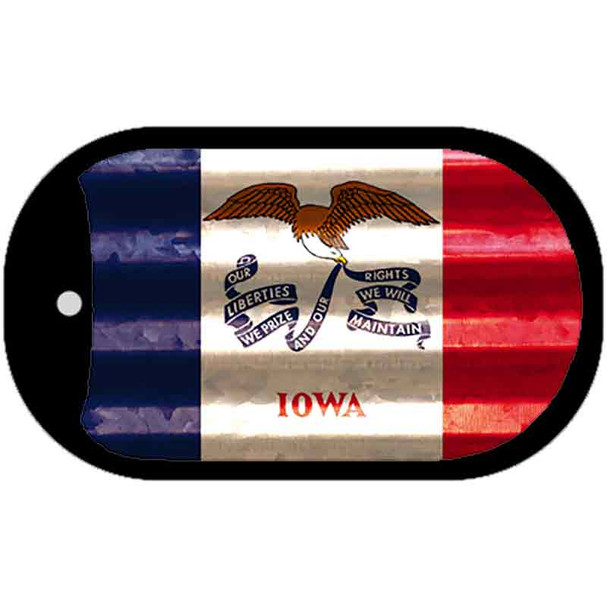 Iowa Corrugated Flag Wholesale Novelty Dog Tag Necklace