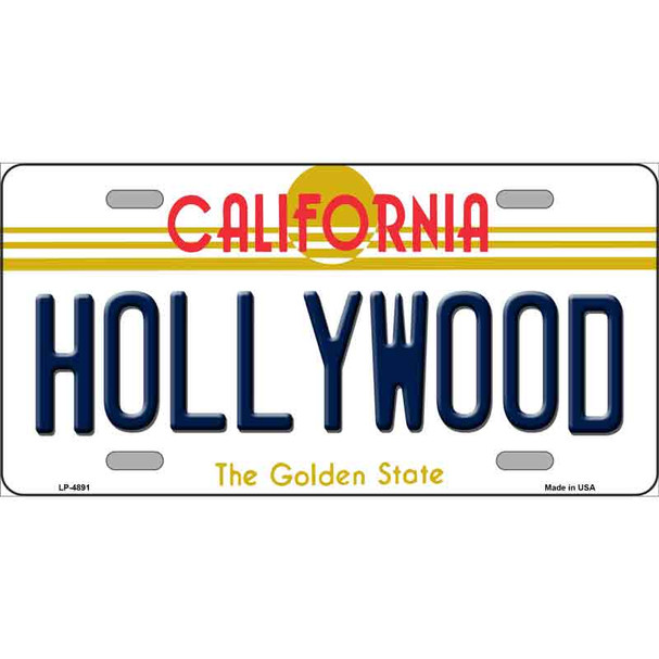 Hollywood California Novelty Wholesale Metal License Plate