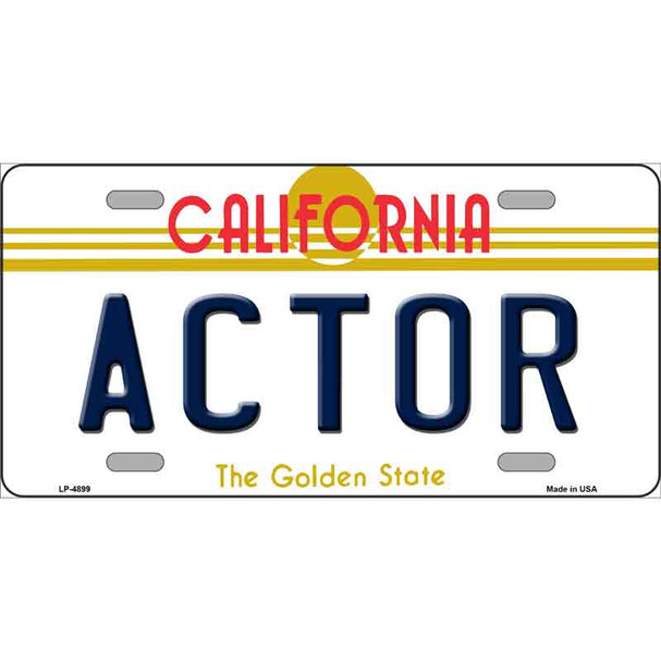 Actor California Novelty Wholesale Metal License Plate