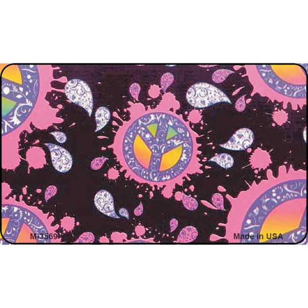 Peace Signs Floating Paisleys Wholesale Metal Novelty Magnet M-3569