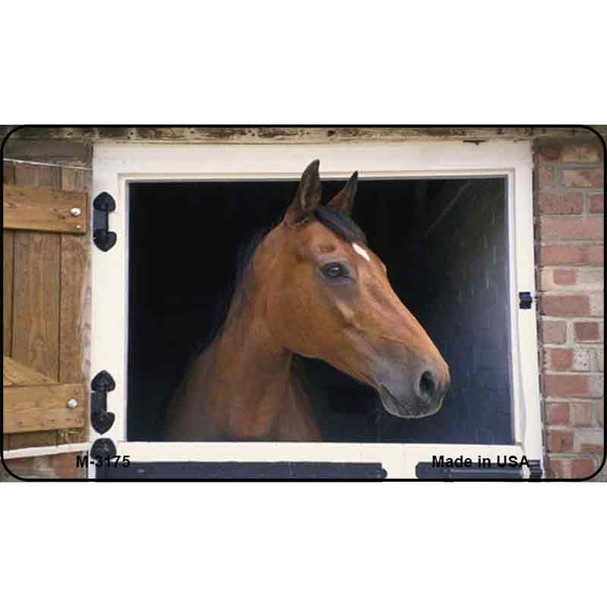 Horse In Barn Wholesale Metal Novelty Magnet M-3175