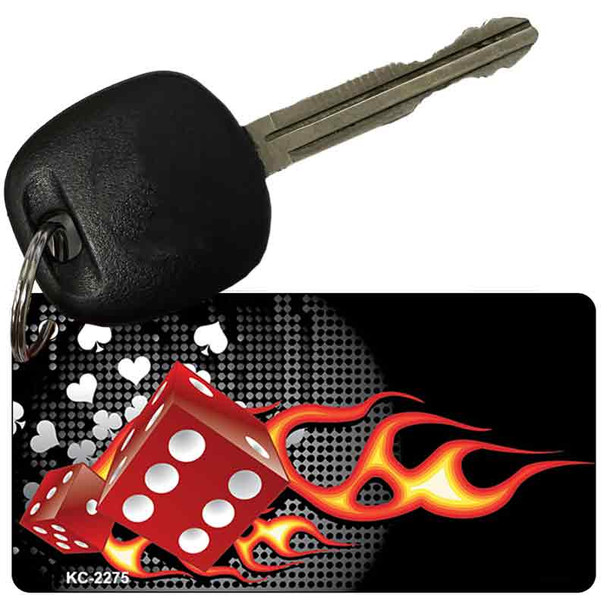 Fire Dice Flame Wholesale Metal Novelty Key Chain
