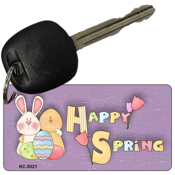 Happy Spring Purple Wholesale Metal Novelty Key Chain