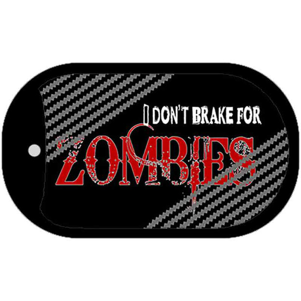 Dont Brake For Zombies Wholesale Metal Novelty Dog Tag Kit