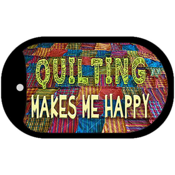 Quilting Makes Me Happy Novelty Wholesale Metal Dog Tag Kit