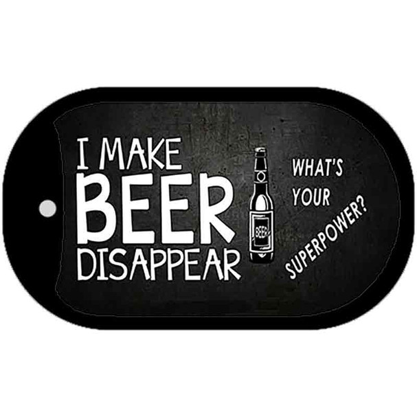 I Make Beer Disappear Wholesale Metal Novelty Dog Tag Kit