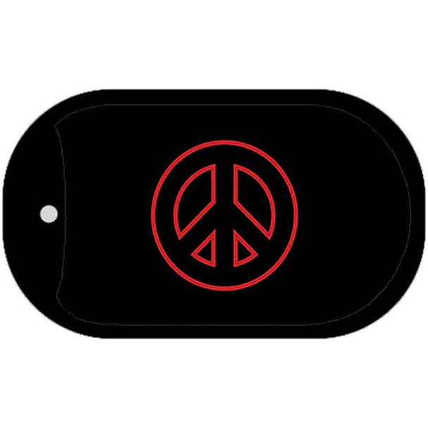 Red Peace Sign Wholesale Metal Novelty Dog Tag Kit