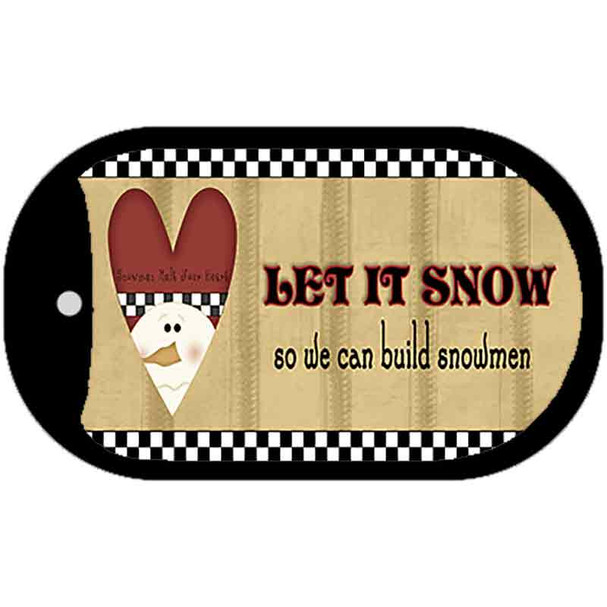 Let it Snow Wholesale Metal Novelty Dog Tag Kit