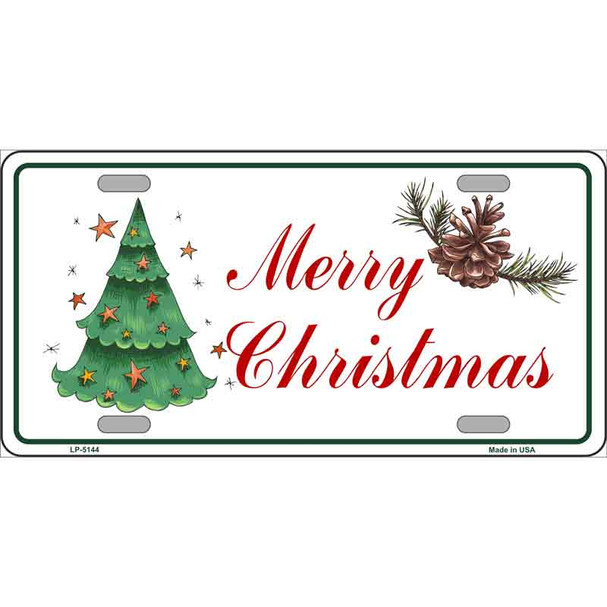 Merry Christmas Tree Wholesale Metal Novelty License Plate