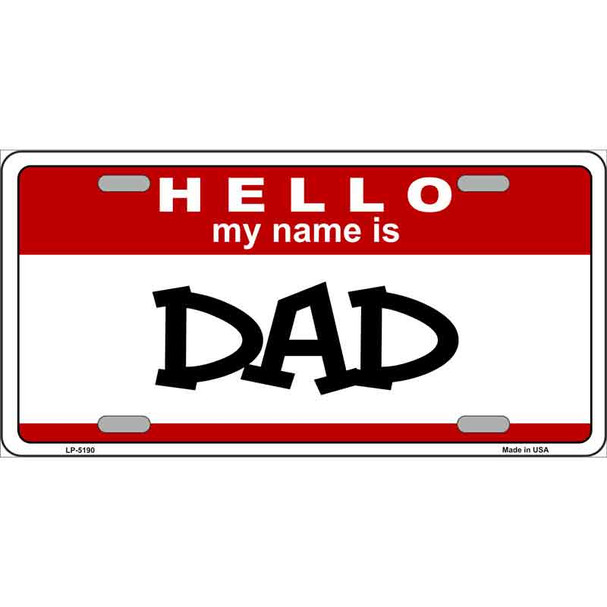 Dad Wholesale Metal Novelty License Plate