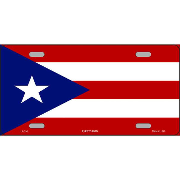 Puerto Rico Flag Wholesale Metal Novelty License Plate