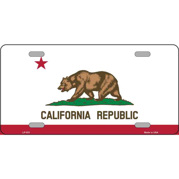 California State Flag Wholesale Metal Novelty License Plate