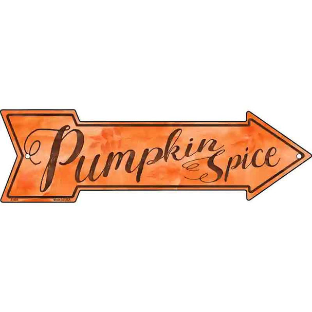 Pumpkin Spice Wholesale Novelty Metal Arrow Sign