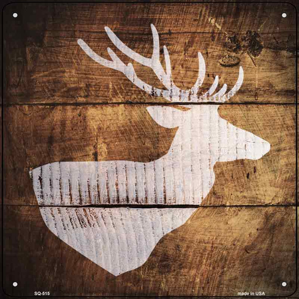 Deer Head Painted Stencil Wholesale Novelty Square Sign