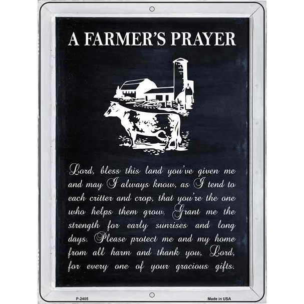 A Farmers Prayer Wholesale Novelty Metal Parking Sign